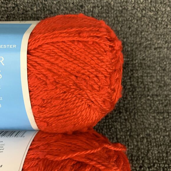 Lot Of 2 Draper James Tweed Texture Holiday Red 196yd 3.52oz Yarn New - Picture 3 of 6